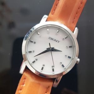 DKNY Watch - Women's Orange Patent Leather Strap